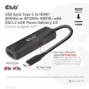 CLUB3D USB Gen2 Type-C to HDMI™ 8K60Hz or 4K120Hz HDR10+ with DSC1.2 with Power Delivery 3.0 Active Adapter M/F