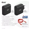 CLUB3D Travel Charger 100 Watt GAN technology, USB-IF TID certified, Single port USB Type-C, Power Delivery(PD) 3.0 Support