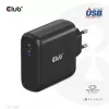 CLUB3D Travel Charger 100 Watt GAN technology, USB-IF TID certified, Single port USB Type-C, Power Delivery(PD) 3.0 Support