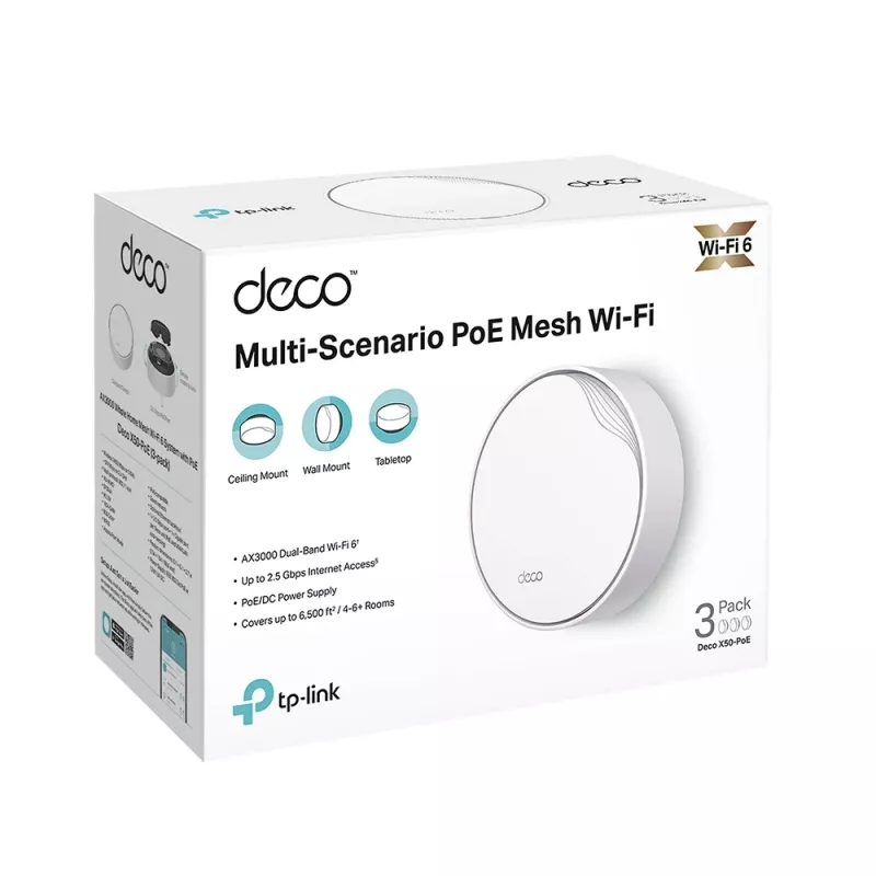 TP-Link AX3000 Whole Home Mesh Wi-Fi 6 System with PoE
