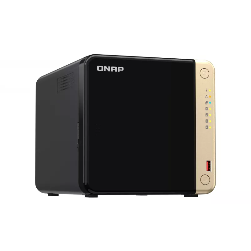 QNAP TS-464 NAS Tower Intel® Celeron® N5095 8 GB DDR4 0 TB QNAP QTS Black