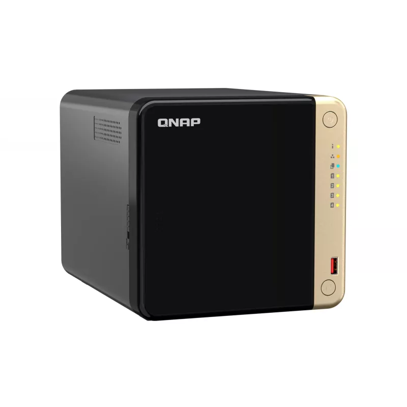 QNAP TS-464 NAS Tower Intel® Celeron® N5095 8 GB DDR4 0 TB QNAP QTS Black