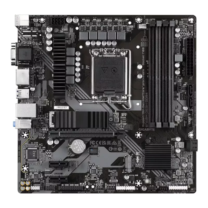Motherboard GIGABYTE B760M DS3H DDR4 Micro ATX, Intel LGA 1700, 4x DIMM, 128GB, 2.5Gb LAN, 2x M.2, HDMI+DP