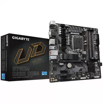 Motherboard GIGABYTE B760M DS3H DDR4 Micro ATX, Intel LGA 1700, 4x DIMM, 128GB, 2.5Gb LAN, 2x M.2, HDMI+DP