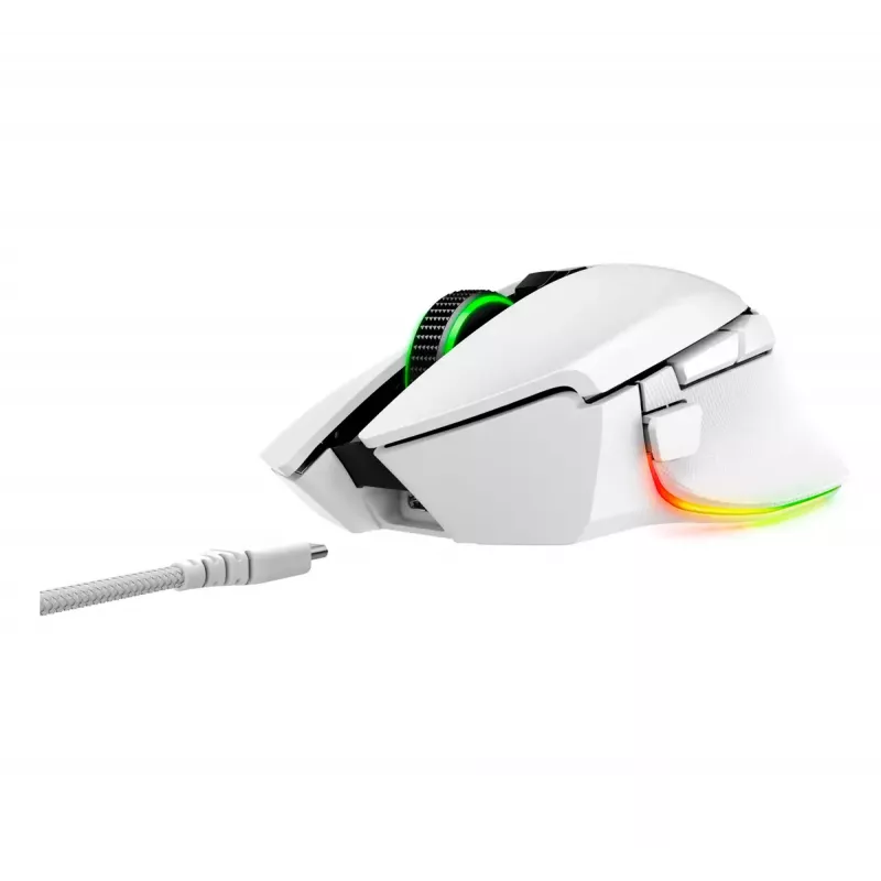 Gaming mouse Razer Basilisk V3 Pro — right-hand, optical 30,000 DPI, RF Wireless/Bluetooth/USB-C, white