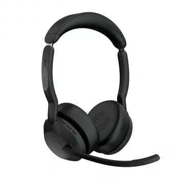 Jabra Evolve2 55 - Link380a UC Stereo (Include Stand), Wireless, Office/Call center, 20 - 20000 Hz, 130 g, Headset, Black