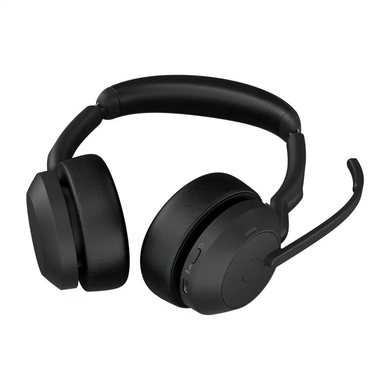 Jabra Evolve2 55 - Link380a UC Stereo (Include Stand), Wireless, Office/Call center, 20 - 20000 Hz, 130 g, Headset, Black