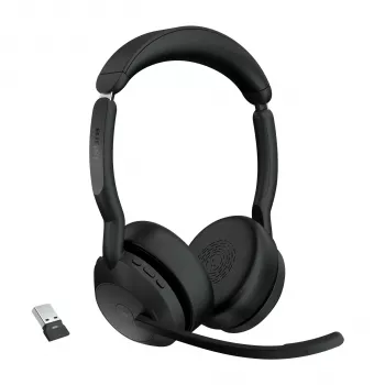 Jabra Evolve2 55 - Link380a MS Stereo, Wireless, Office/Call center, 20 - 20000 Hz, 130 g, Headset, Black