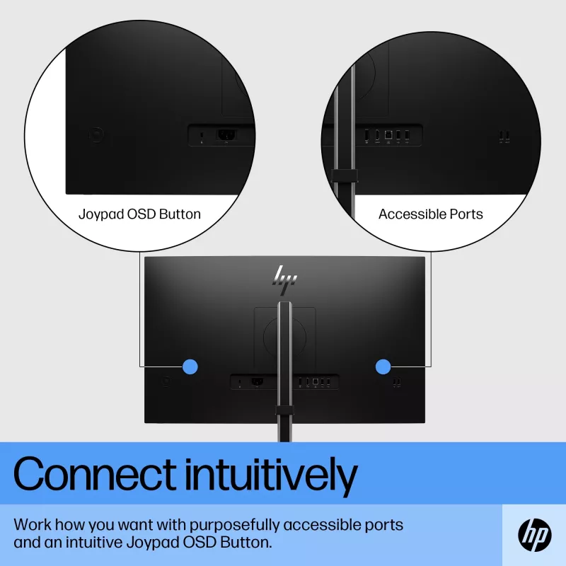 HP E27 G5 FHD Monitor, 68.6 cm (27 inch), 1920 x 1080 pixels, Full HD, LCD, 5 ms, Black
