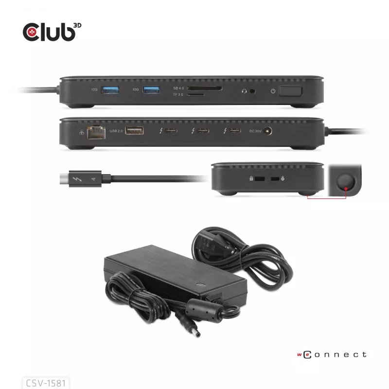Docking Station CLUB3D Thunderbolt 4 Certified 11-in-1 140W