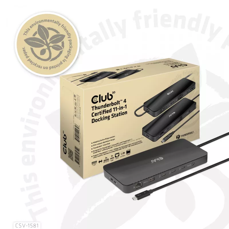 Docking Station CLUB3D Thunderbolt 4 Certified 11-in-1 140W