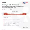 CLUB3D USB2 Type-C Bi-Directional USB-IF Certified Cable Data 480Mb, PD 240W(48V/5A) EPR M/M 3m / 9.84 ft