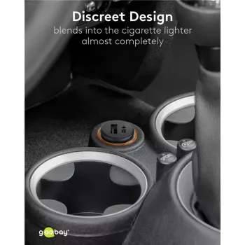 Goobay Dual-USB Car Fast Charger USB-C PD 45W Black