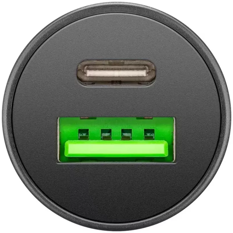Goobay Dual-USB Car Fast Charger USB-C PD 45W Black