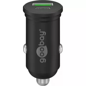 Goobay Dual-USB Car Fast Charger USB-C PD 45W Black