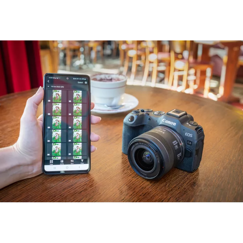 Canon EOS R8 + RF 24-50mm F4.5-6.3 IS STM Kit, 24.2 MP, 6000 x 4000 pixels, CMOS, 4K Ultra HD, Touchscreen, Black