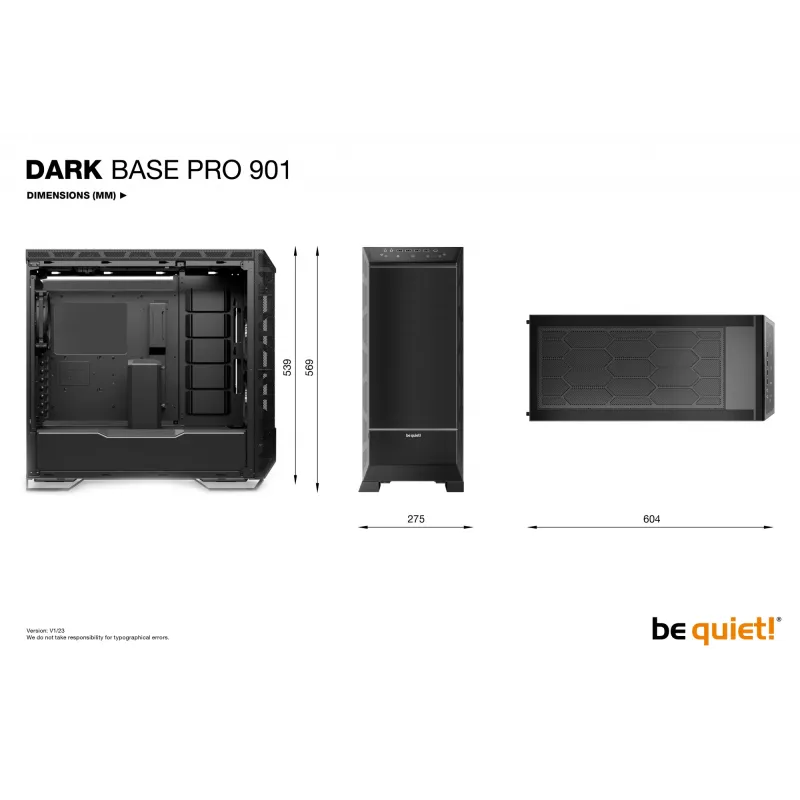 PC Case be quiet! DARK BASE PRO 901 | Full Tower | Black