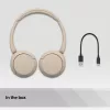 Sony WH-CH520 Headset Wireless Head-band Calls/Music USB Type-C Bluetooth Charging stand Cream
