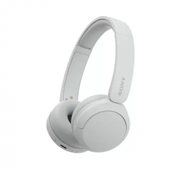 Headset Sony WH-CH520 wireless on-ear headphones, Bluetooth 5.2, 50 h playback, USB-C charging, white