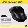 HP 250 Dual Mouse, Ambidextrous, Bluetooth + USB Type-A, 1600 DPI, Black