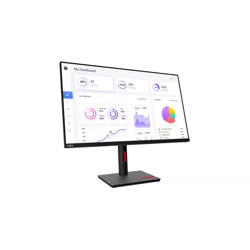 Lenovo ThinkVision T32p-30 computer monitor 80 cm (31.5 inch) 3840 x 2160 pixels 4K Ultra HD LED Black