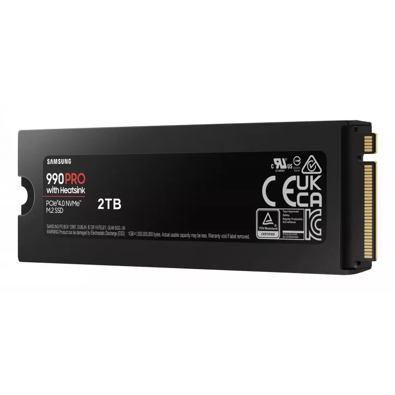 SSD disk Samsung 990 PRO with Heatsink 2000 GB M.2 2280 M.2 NVMe MZ-V9P2T0CW