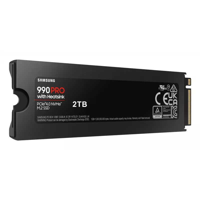 SSD disk Samsung 990 PRO with Heatsink 2000 GB M.2 2280 M.2 NVMe MZ-V9P2T0CW