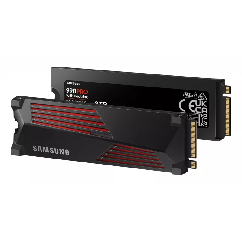 SSD disk Samsung 990 PRO with Heatsink 2000 GB M.2 2280 M.2 NVMe MZ-V9P2T0CW