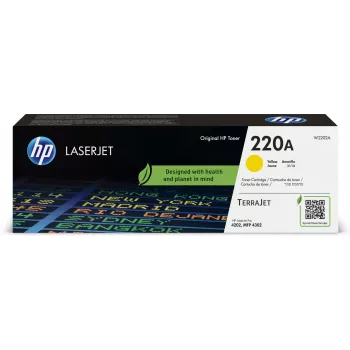 HP 220A Yellow Original LaserJet Toner Cartridge, 1800 pages, Yellow, 1 pc(s)