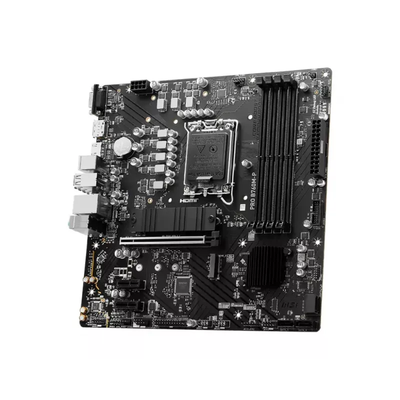 Motherboard MSI PRO B760M-P micro ATX, Intel B760, LGA 1700, 4× DDR5 slots, 192 GB, SATA III, PCIe 4.0