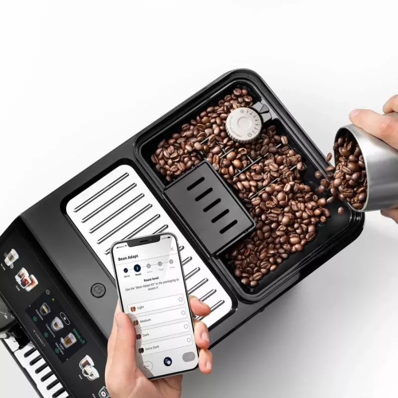 Espresso machine De’Longhi ECAM450.65.S — fully automatic, 1.8 L water tank, 300 g bean hopper, 19 bar, built-in grinder, Wi‑Fi, TFT display