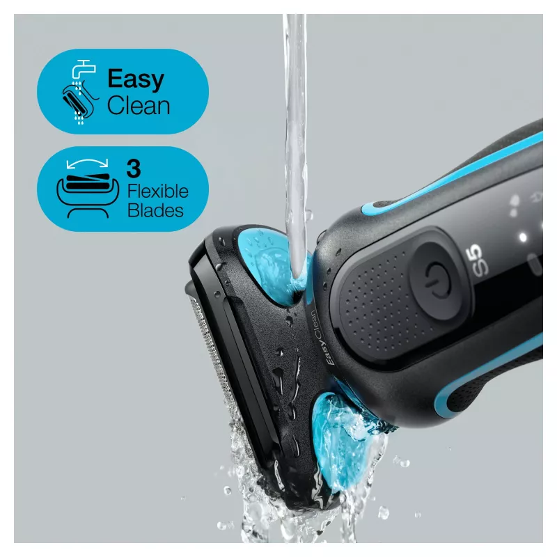 Braun Series 5 51-M1200s men's shaver Foil shaver Trimmer Black, Blue