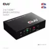 CLUB3D 3 to 1 HDMI™ 8K60Hz/4K120Hz Switch, 7680 x 4320 pixels, 8K Ultra HD, Black