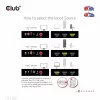 CLUB3D 3 to 1 HDMI™ 8K60Hz/4K120Hz Switch, 7680 x 4320 pixels, 8K Ultra HD, Black