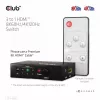 CLUB3D 3 to 1 HDMI™ 8K60Hz/4K120Hz Switch, 7680 x 4320 pixels, 8K Ultra HD, Black