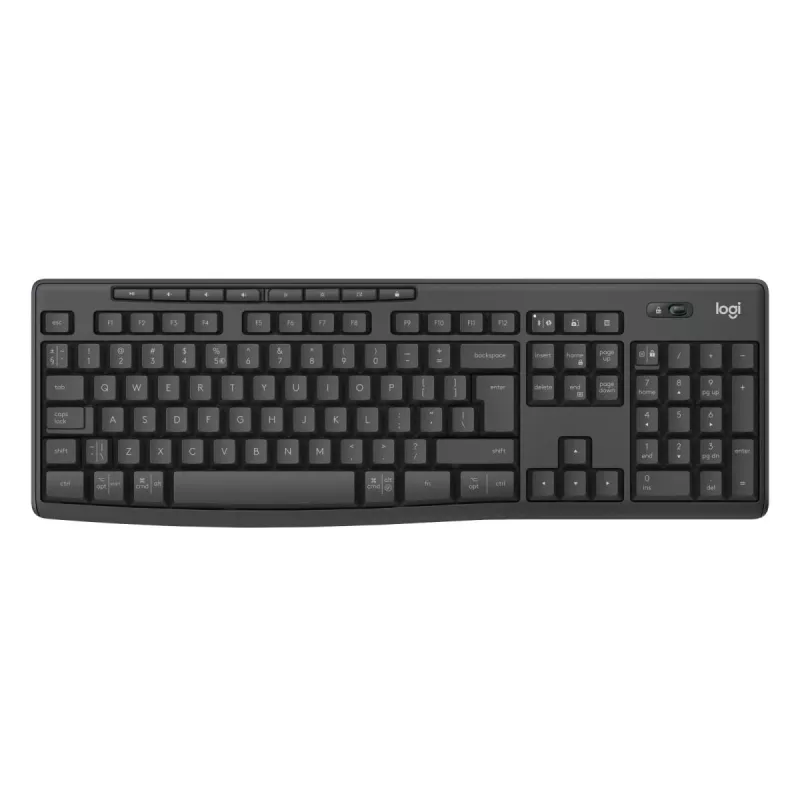Keyboard and mouse set Logitech MK370 Combo for Business — full-size QWERTY (US International), RF Wireless + Bluetooth, graphite