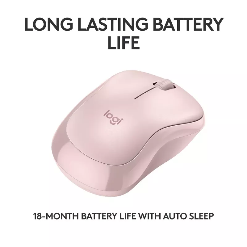 LOGITECH M240 Silent Mouse - Bluetooth - Pink