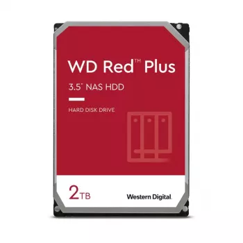 WESTERN DIGITAL Hard Drive - WD Red Plus WD20EFPX - 2TB - SATA 6gb/s - 3.5in - 5400 RPM - 64MB Cahce