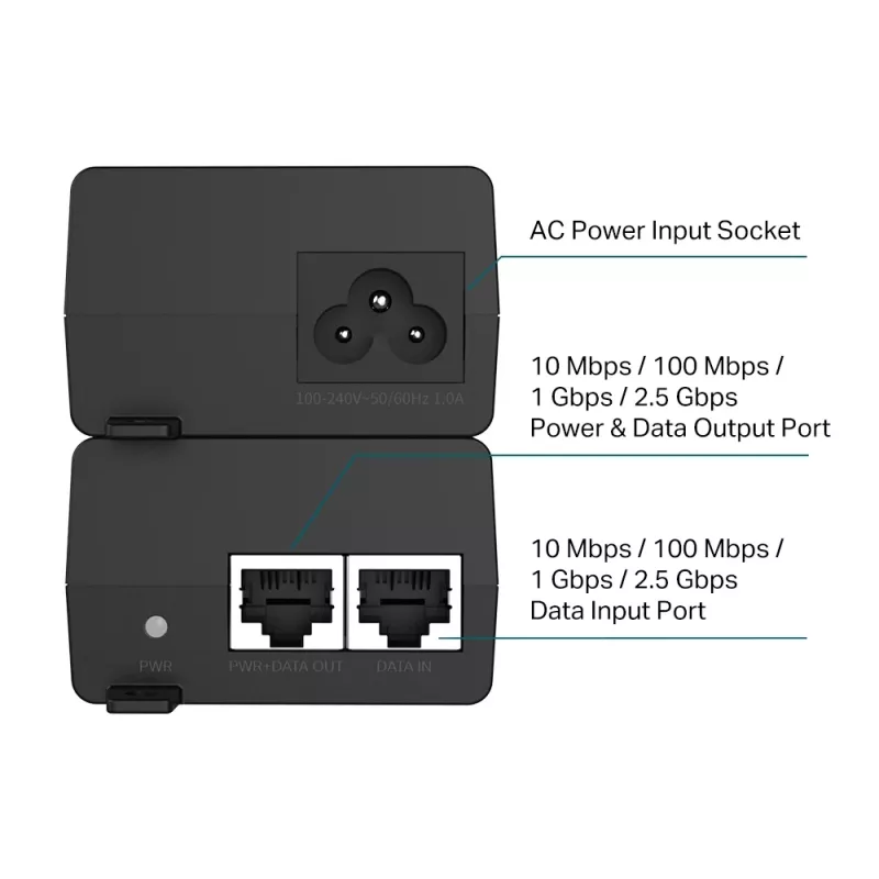 TP-Link Omada 2.5G PoE+ Injector Adapter