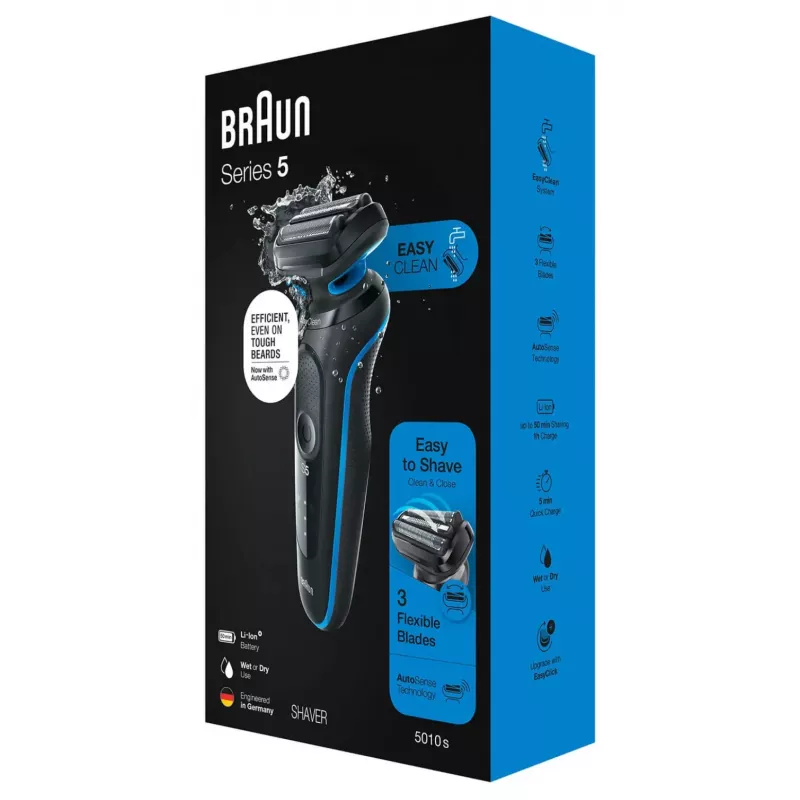 Braun 51-B1000s Foil shaver Black, Blue