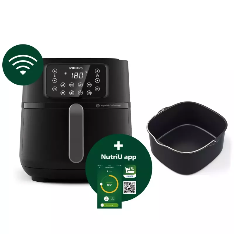 Hot air fryer Philips HD9285/93 5000 Series XXL Connected, 7.2 L, 2000 W, 16 programs