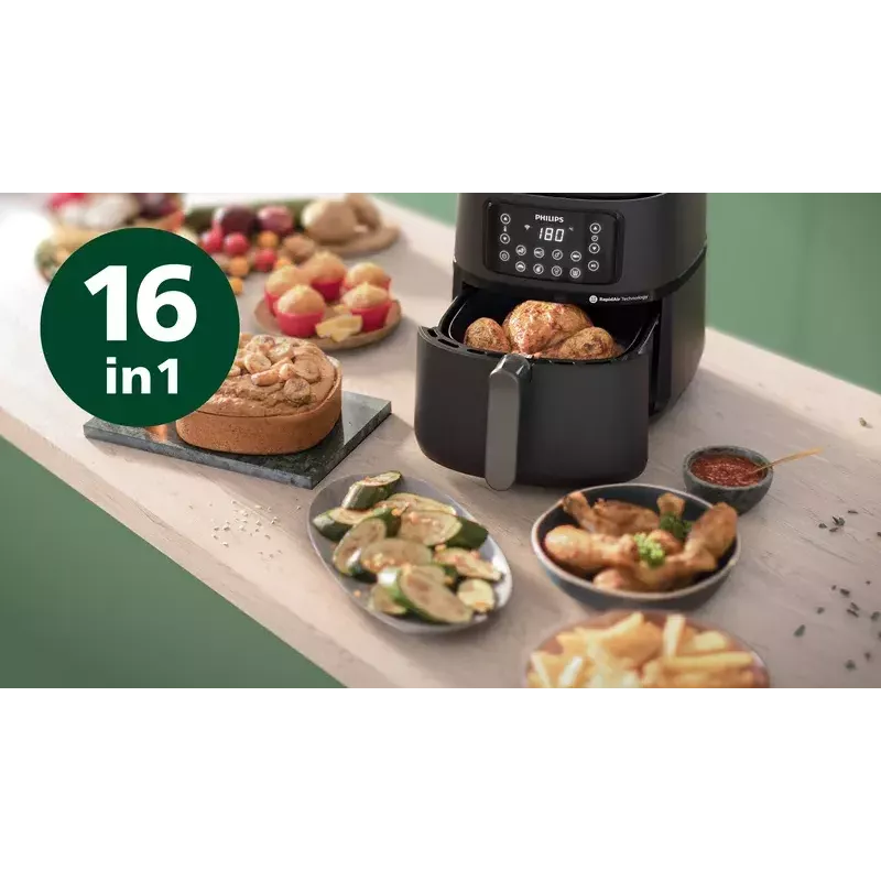 Hot air fryer Philips HD9285/93 5000 Series XXL Connected, 7.2 L, 2000 W, 16 programs