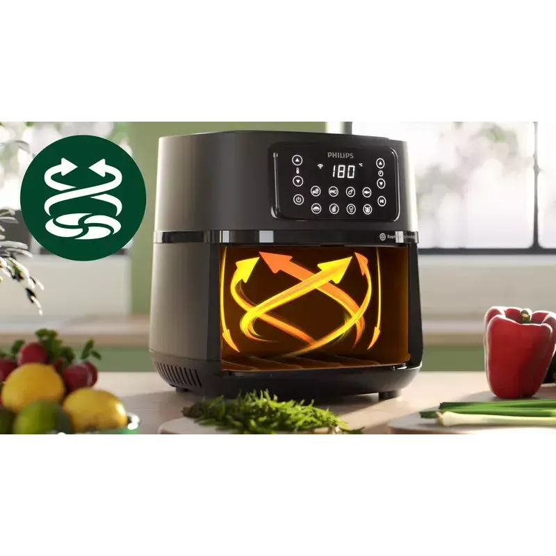 Hot air fryer Philips HD9285/93 5000 Series XXL Connected, 7.2 L, 2000 W, 16 programs