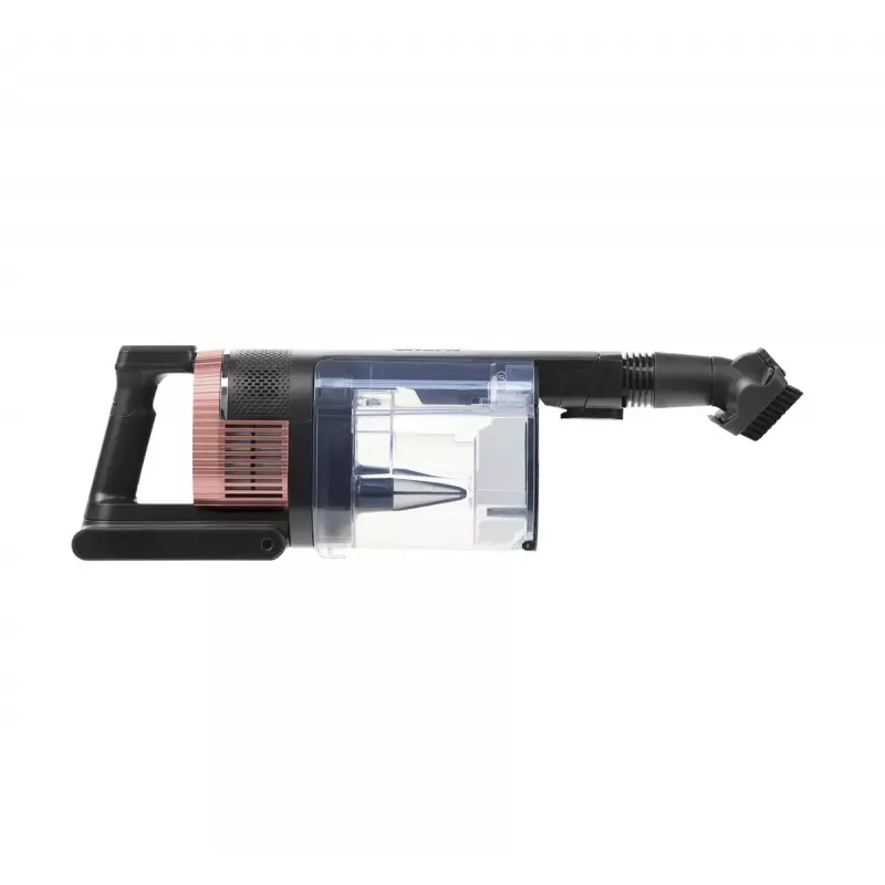 2-in-1 stick vacuum Shark Stratos, bagless, battery-powered, 60 min runtime, motorized brush, crevice tool, charging base
