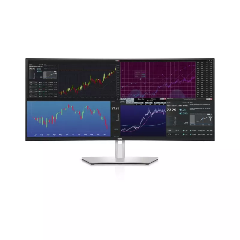 DELL UltraSharp U3824DW computer monitor 95.2 cm (37.5 inch) 3840 x 1600 pixels Wide Quad HD+ LCD Black, Silver