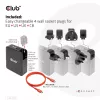 CLUB3D International Travel Charger 140W GaN technology, Four port USB Type-A(1x) and -C(3x), PPS + Power Delivery(PD) 3.1 Support