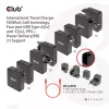 CLUB3D International Travel Charger 140W GaN technology, Four port USB Type-A(1x) and -C(3x), PPS + Power Delivery(PD) 3.1 Support