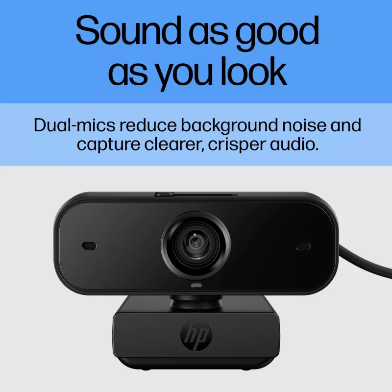 HP 430 FHD Webcam, 2 MP, 1920 x 1080 pixels, Full HD, 60 fps, 85°, Home