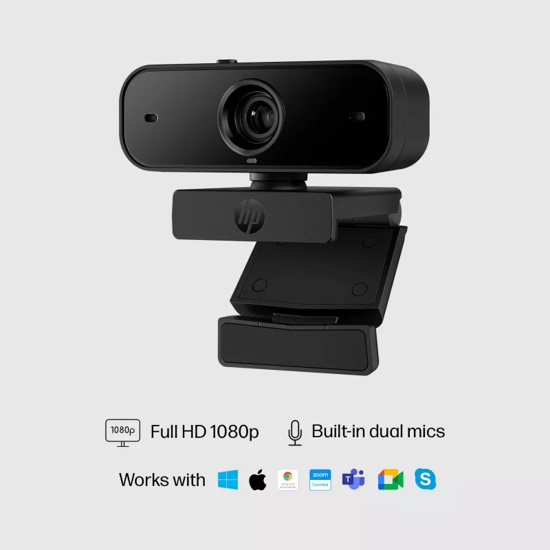 HP 430 FHD Webcam, 2 MP, 1920 x 1080 pixels, Full HD, 60 fps, 85°, Home