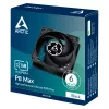 80 mm fan Arctic P8 Max High-Performance PWM, 80 mm diameter, black, 67.96 m³/h airflow, 0.6 sone